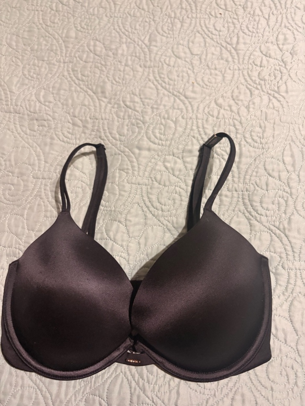 Victoria's Secret Satin Underwire Bra in Dark Brown